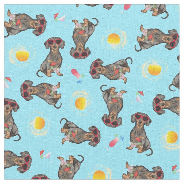 Tecido Summer Dachshund (Detalhe)