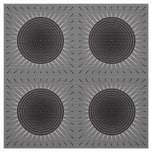 Tecido Sunburst geométrico moderno - cinza escuro do