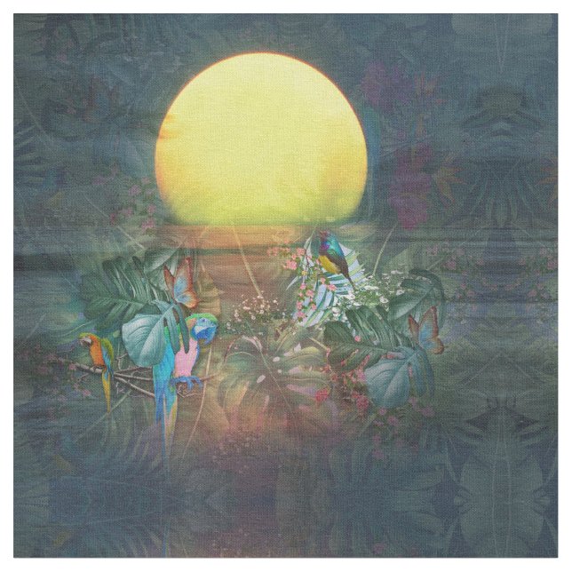 Tecido Sunset tropical no Paraíso (Detalhe)