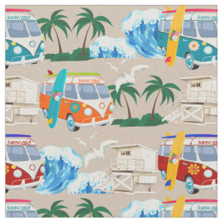 Tecido Surf Tissue vintage Van beige
