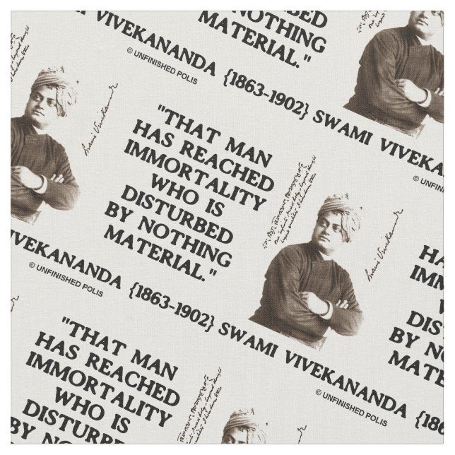 Tecido Swami Vivekananda Alcançou Material De Imortalidad (Detalhe)