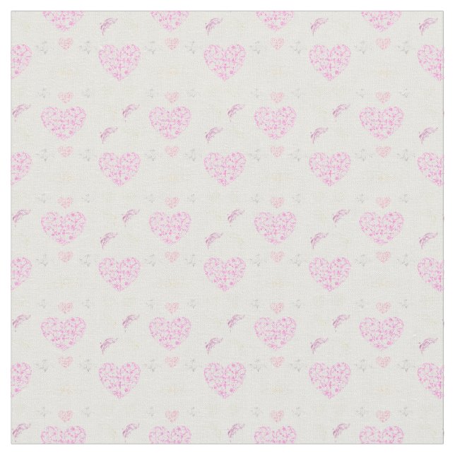Tecido Sweet romantic valentine heart  (Detalhe)