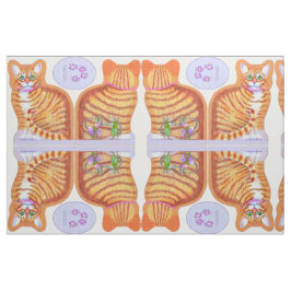Tecido Tabby Cat com Travesseiro de Rato Dançante
