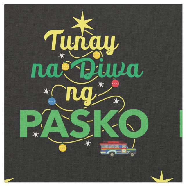 Tecido Tagalog Filipinas Espírito de Natal (Detalhe)