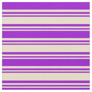 Tecido Tan & Dark Violet Colorida Strips