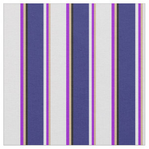 Tecido Tan, Violeta Escuro, Lavanda, Azul e Preto à Meia-