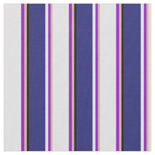Tecido Tan, Violeta Escuro, Lavanda, Azul e Preto à Meia- (Detalhe)