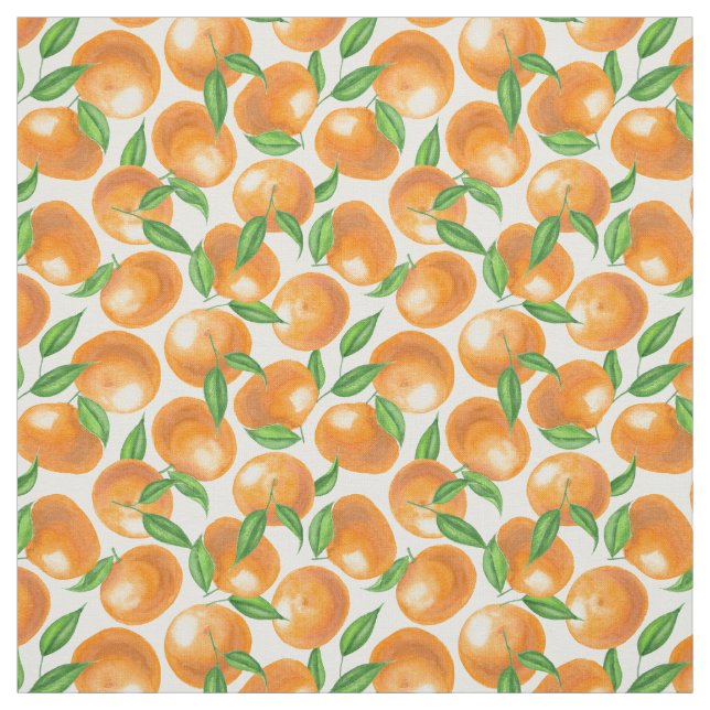 Tecido Tangerinas de aquarela (Modelo)
