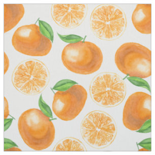 Tecido Tangerinas de aquarela
