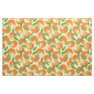 Tecido Tangerinas de aquarela