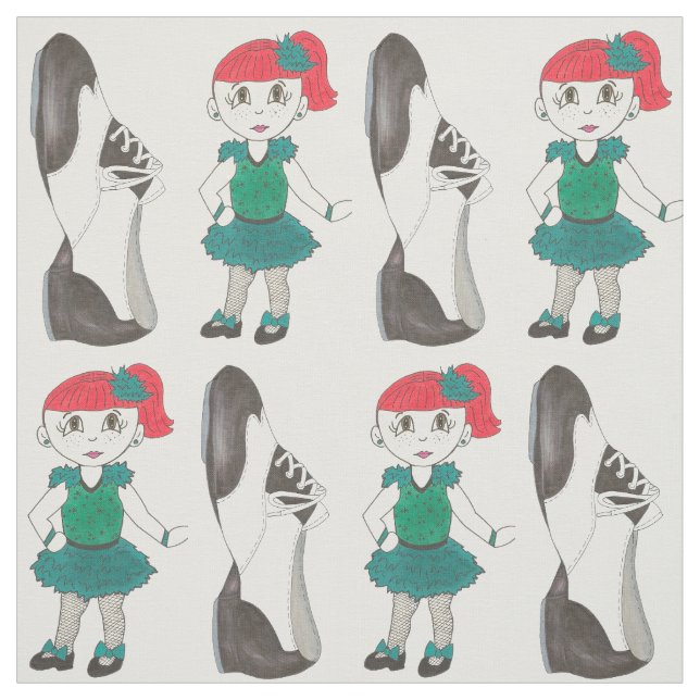 Tecido Tap Dance Class Dancer Girl Considerando Tapdance  (Modelo)