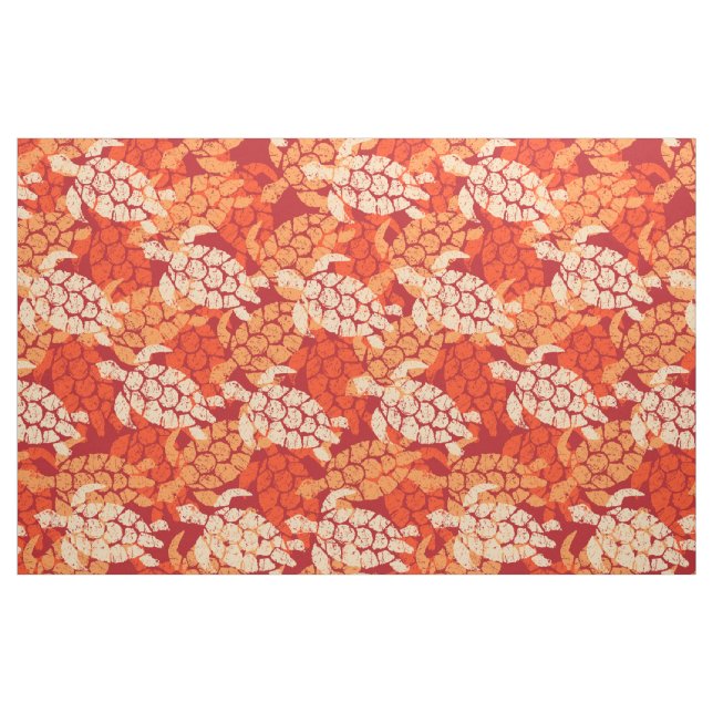 Tecido Tapa havaiano da tartaruga de mar de Honu - (Fat Quarter)