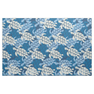 Tecido Tapa havaiano da tartaruga de mar de Honu - índig