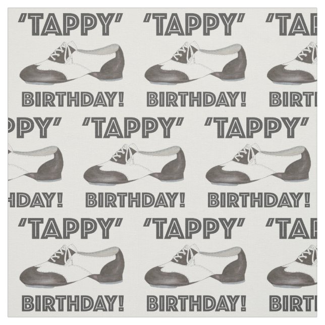 Tecido Tappy Birthday Dance Calçado Tapdance Black White (Modelo)