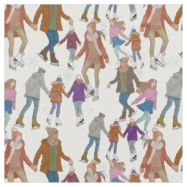 Tecido Tarde de Ice Skating (Detalhe)
