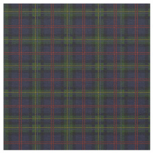 Tecido Tartan Clan Malcolm Xadrez Padrão Verde Azul Verm