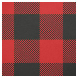 Tecido Tartan de verificação de Buffalo vermelho e preto 