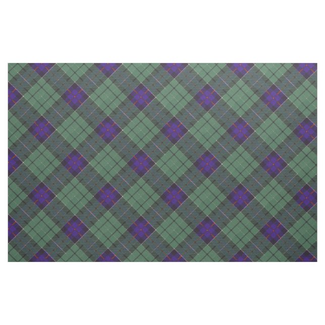 Tecido Tartan do Scottish da xadrez do clã de Leslie (Jarda)