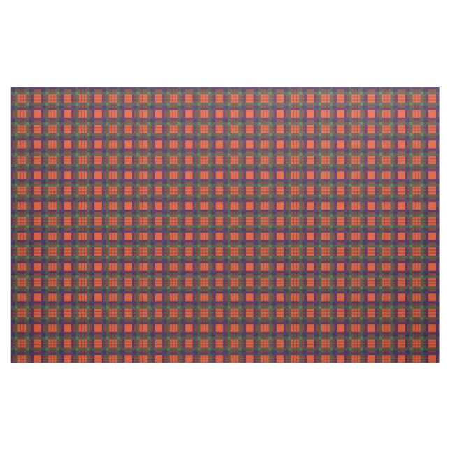 Tecido Tartan do Scottish da xadrez do clã de Macduff (Jarda)