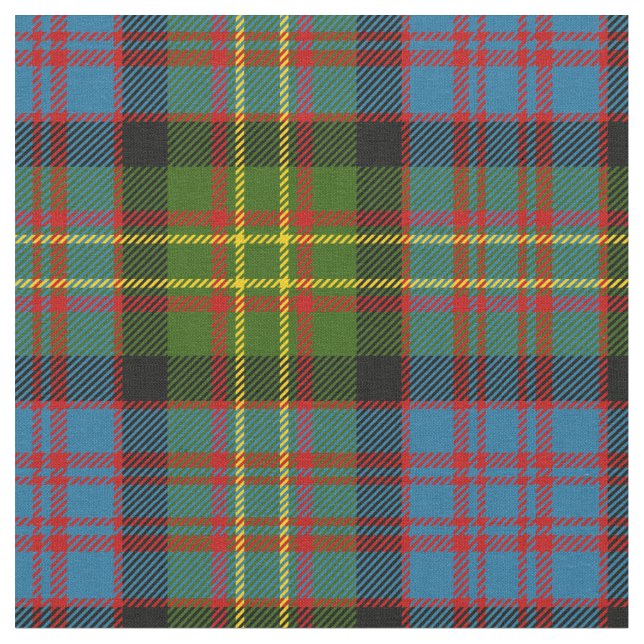 Tecido Tartan escocês do clã de Bowie (Detalhe)