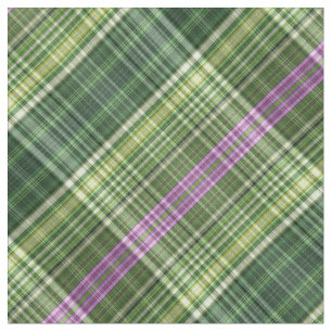 Tecido Tartan listrado violeta e verde brilhante