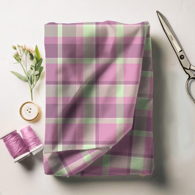 Tecido Tartan Pattern Plum e Soft Green ID210 (Criador carregado)