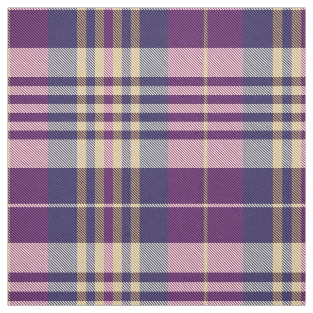 Tecido Tartan roxo, Dourado e azul (Modelo)