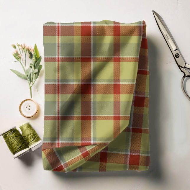 Tecido Tartan Standard Olive Green e Red ID210 (Criador carregado)