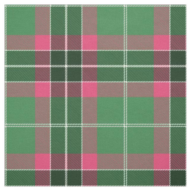 Tecido Tartan verde e rosa (Modelo)