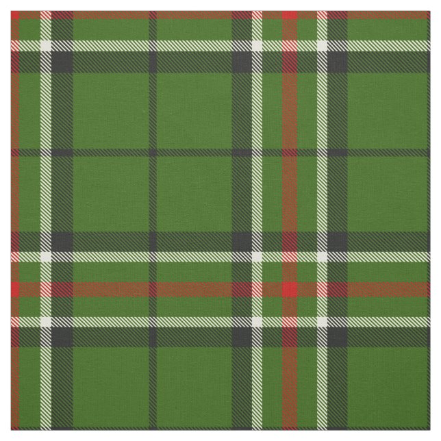 Tecido Tartan Verde, Preto, Vermelho e Branco (Modelo)