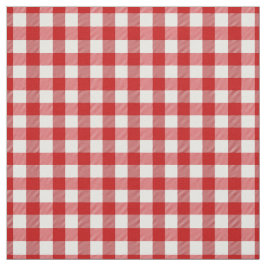 Tecido Tartan xadrez em forma de gaiola vermelha, branco