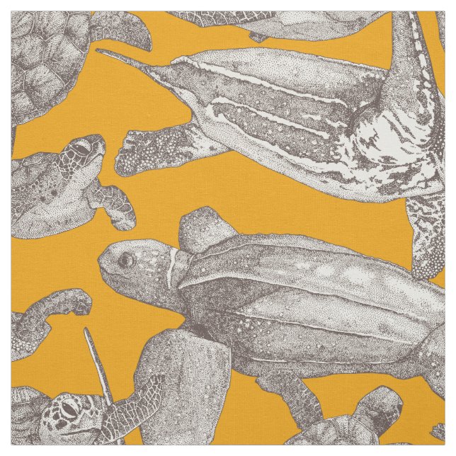 Tecido tartarugas-do-mar chocolate martini marigold (Modelo)