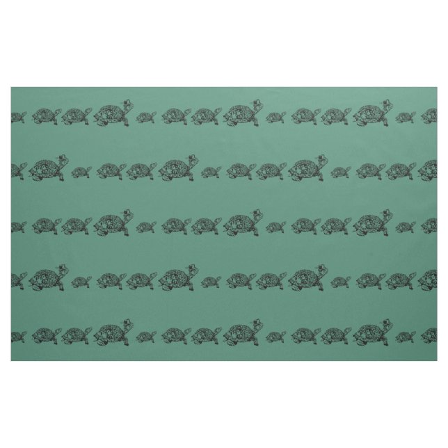 Tecido Tartarugas em uma linha (Fat Quarter)