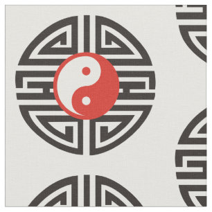 Tecido Tatuagem de Yin & de Yang Yantra + seus fundo &