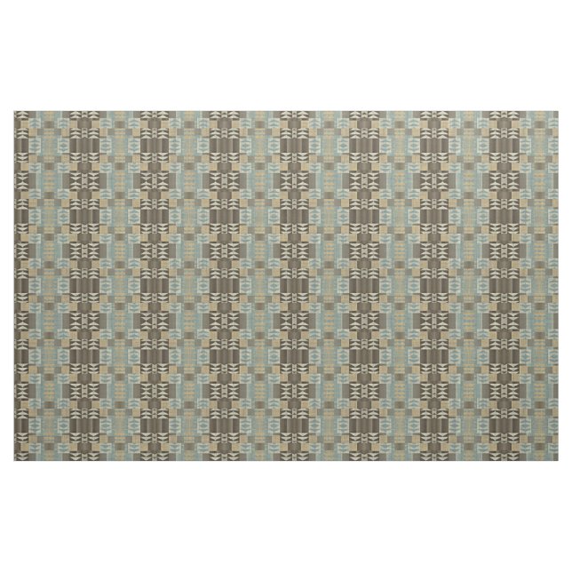 Tecido Taupe Castanho Escuro Beige Seafoam (Fat Quarter)