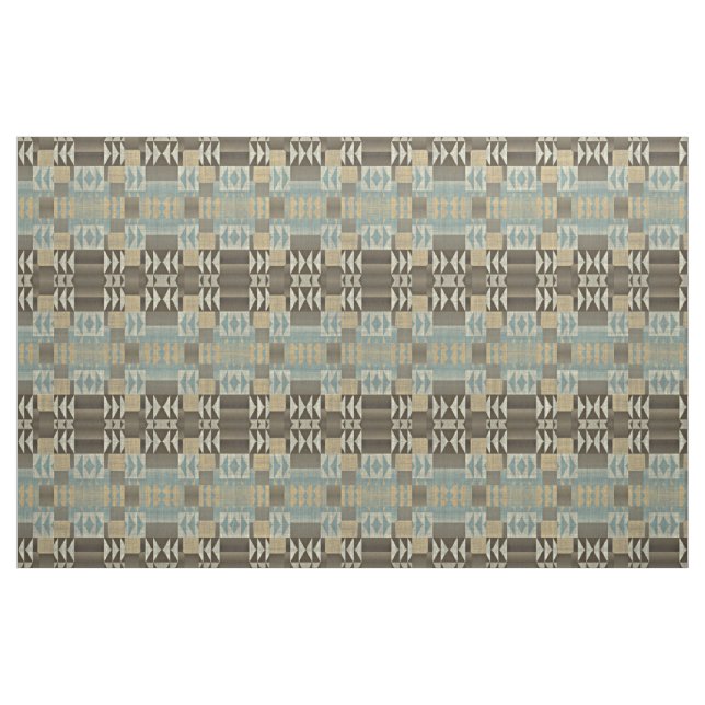 Tecido Taupe Castanho Escuro Beige Seafoam (Fat Quarter)