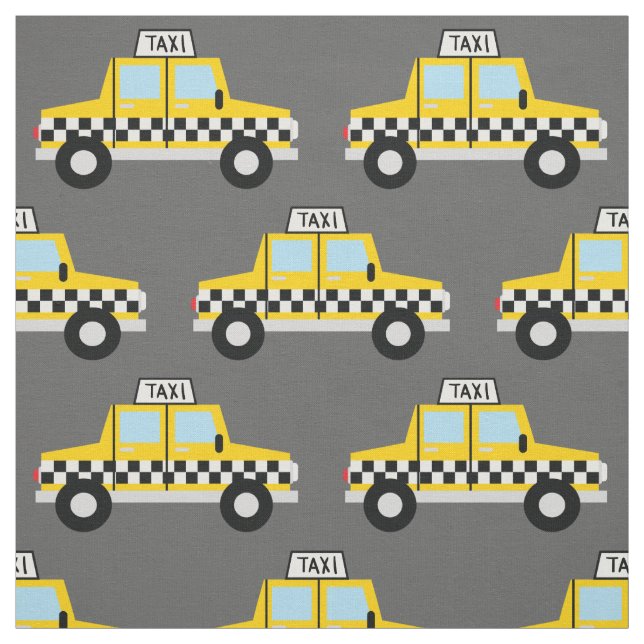Tecido Taxi Cab Carros Cute Kids Boys (Modelo)