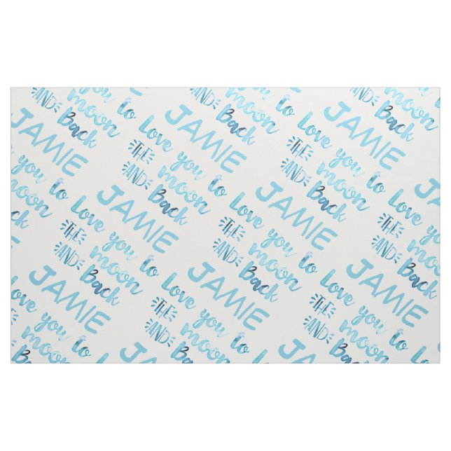 Tecido Te Amo Ao Garoto Da Moon Watercolor (Fat Quarter)