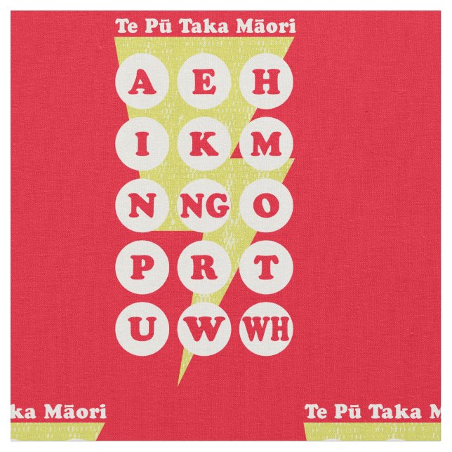 Tecido Te Pu Taka Maori Alphabet (Detalhe)