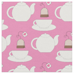 Tecido Tea Cup e Café de Cuta Pote Barista