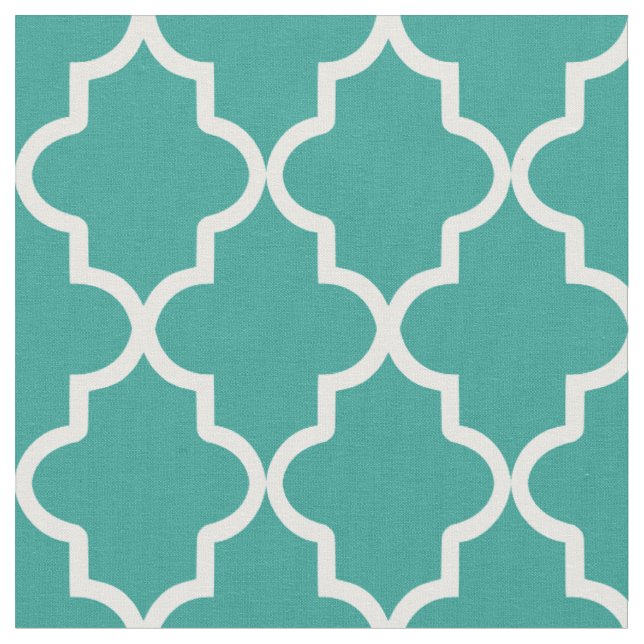 Tecido Teal Green - Quatrefoil marroquino (Detalhe)