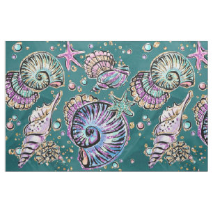 Tecido Teal Underwater Luxe   Gargaldas de Pastel