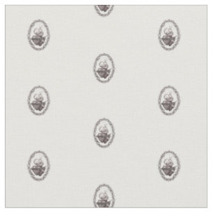 Tecido Tecido-padrão de Corações Sagrados de Jesus e Mari