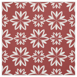 Tecido Tecido-padrão floral das Flores brancas vermelhas