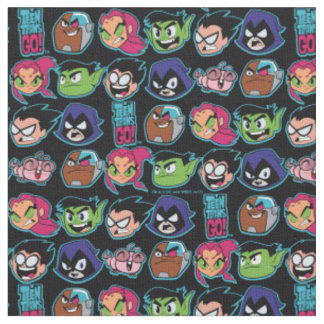 Tecido Teen Titans Go! | Padrão da cabeça dos Titans
