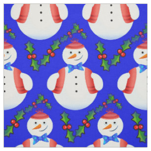 Tecido tela de boneco de neve de natal