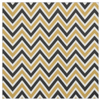 Tecido Tela Pattern Chevron Black & Gold