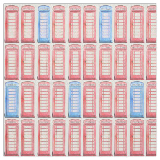 Tecido Telefones britânicos vermelhos