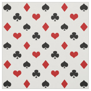 Tecido Tema do casino dos ternos do cartão do tema d
