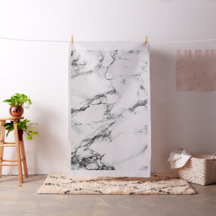 Tecido Tendência Textura De Mármore Branco E Preto